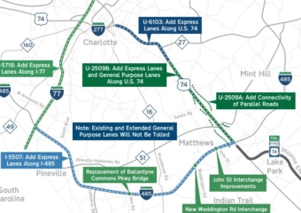 NC Turnpike Authority toll lane projects 340x240 NC Turnpike Authority plans $2.2B in toll lane projects