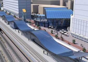 Rendering of Gateway Station in Charlotte 340x240 Authorities developing Charlotte ATL high speed rail routes